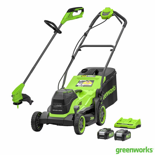 48V 36Cm Cordless Lawn Mower & 24V 25Cm Line Trimmer Bundle