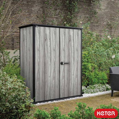 Storm Grey Signature Alto 4Ft 6" X 2Ft 4" (1.4 X 0.7M) 1,415 Litre Vertical Storage Shed with Shelves