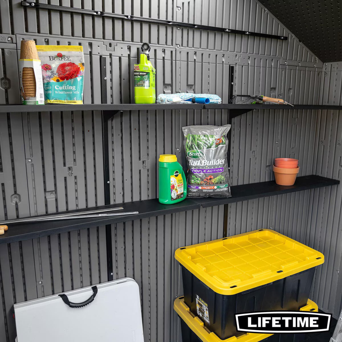Lifetime 15Ft X 8Ft (4.6 X 2.4M) Dual Entry Storage Shed - Model 60455