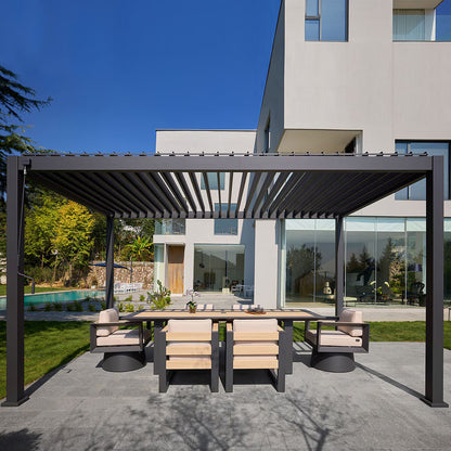 Mirador 8Ft 8" X 14Ft 5" (2.7M X 4.4M) Louvered Aluminium Pergola