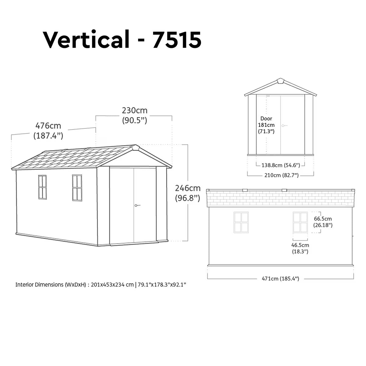 Keter Rosewood 15Ft 6" X 7Ft 6" (4.7 X 2.3M) Storage Shed in 2 Configurations