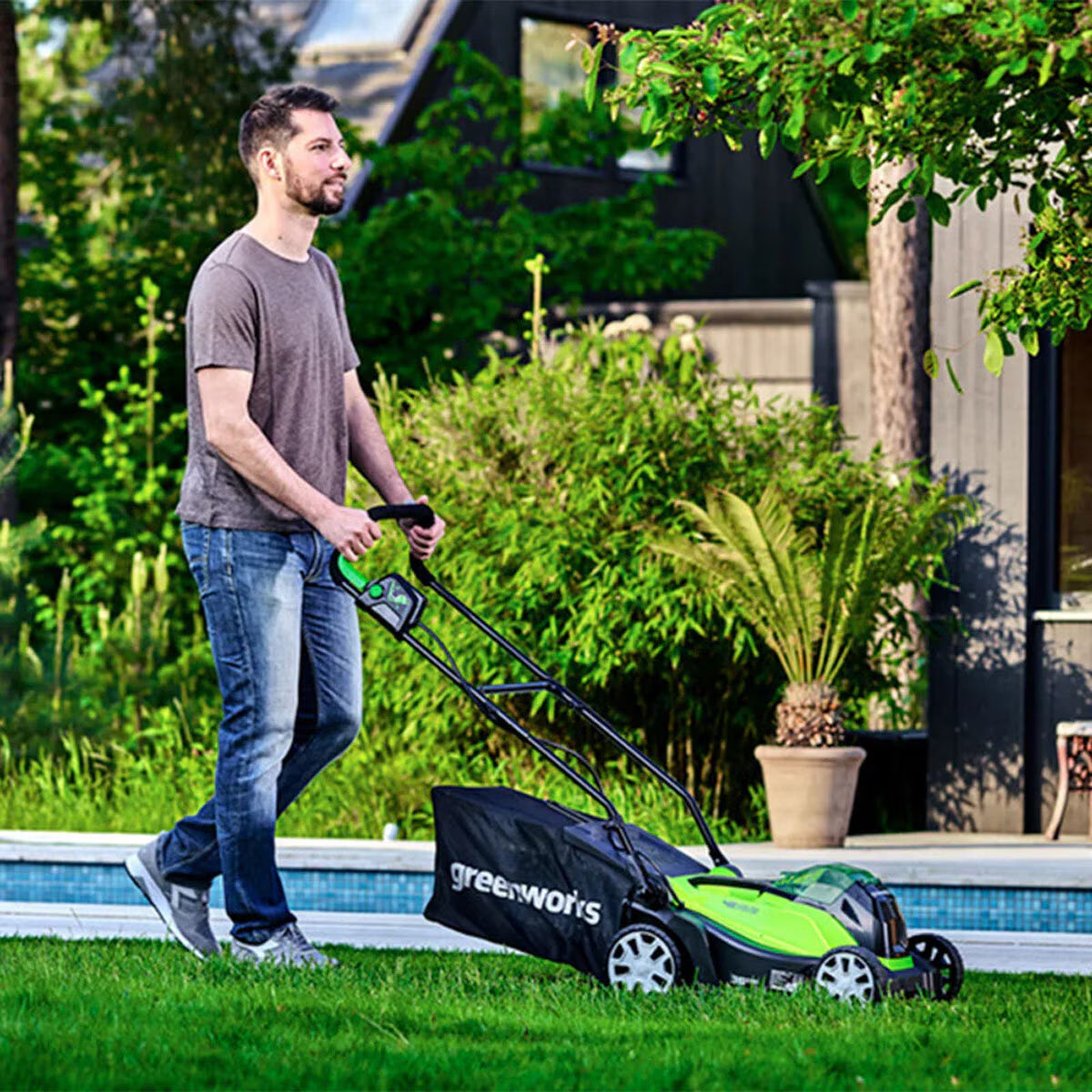 48V 36Cm Cordless Lawn Mower & 24V 25Cm Line Trimmer Bundle