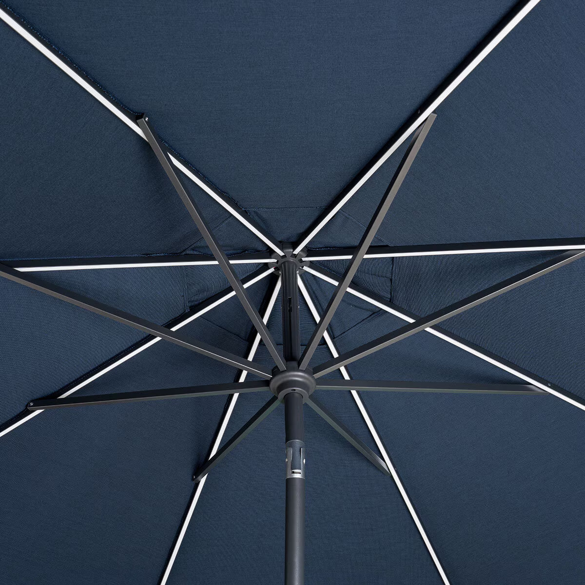 Sunvilla 10Ft (3M) Solar LED round Market Umbrella in Blue