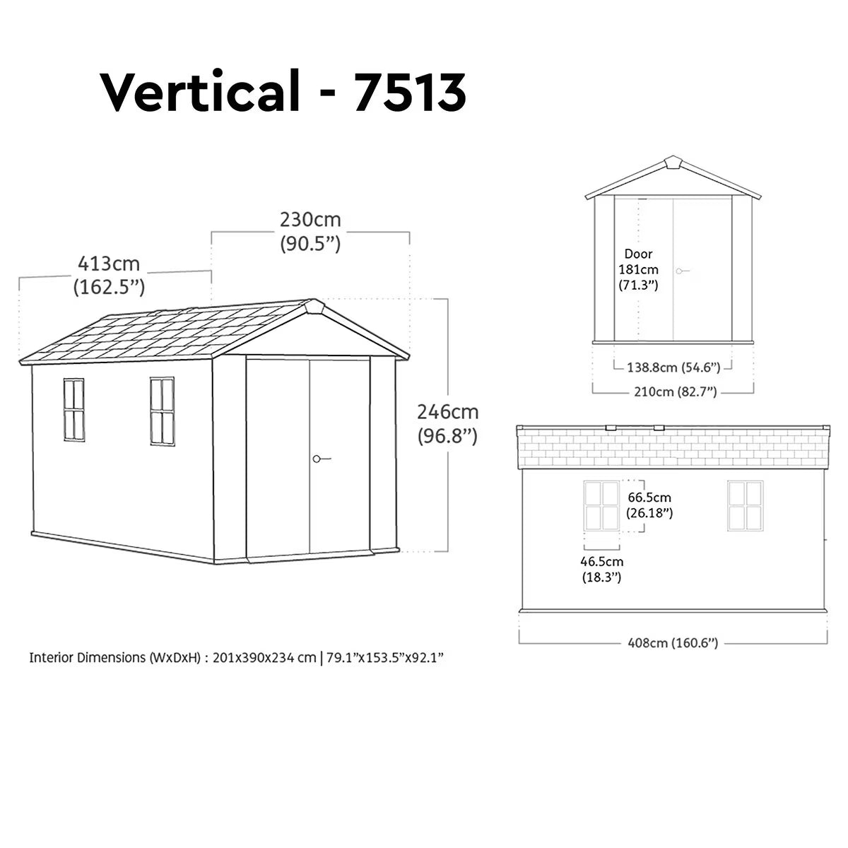 Keter Rosewood 13Ft 5" X 7Ft 6" (4.1 X 2.3M) Storage Shed in 2 Configurations