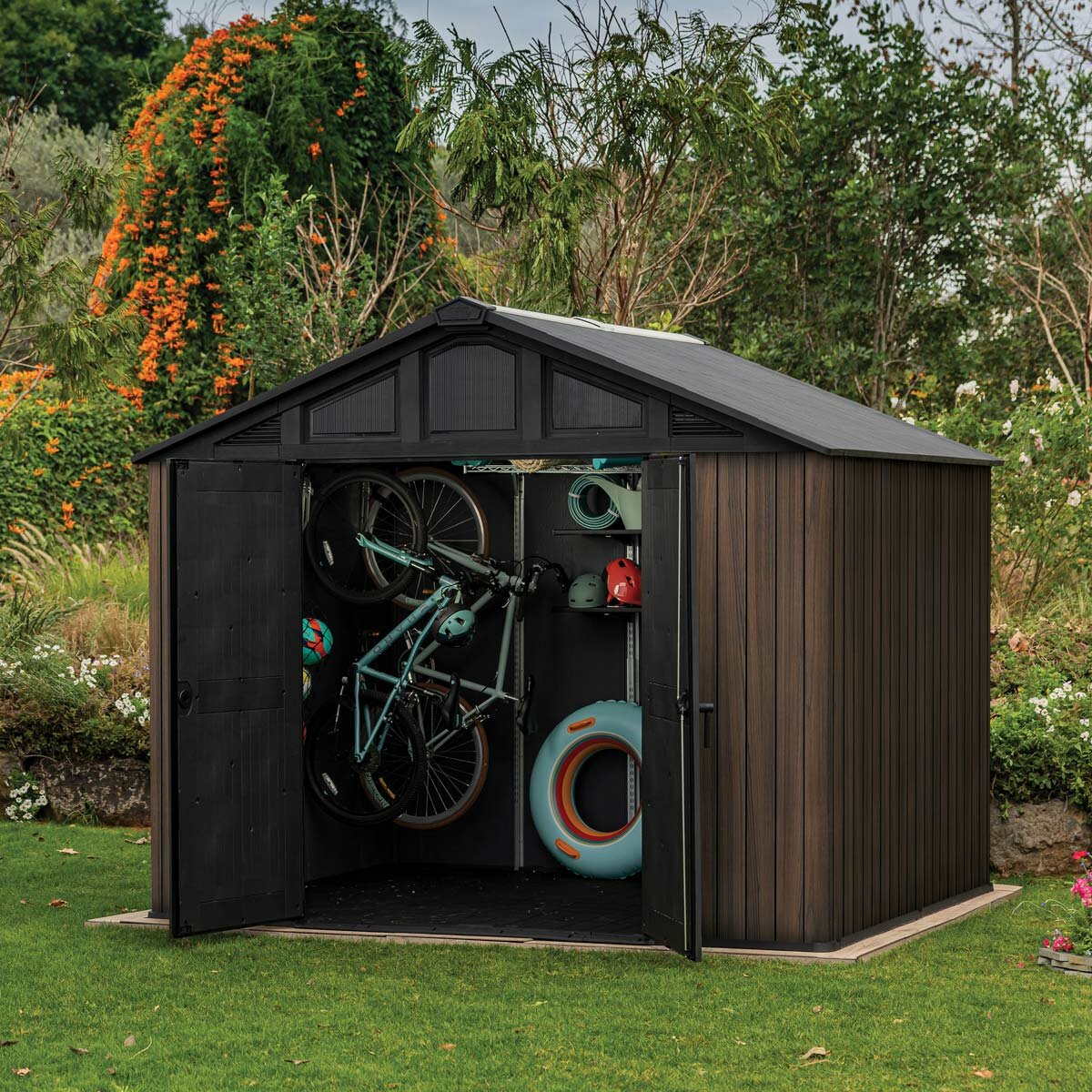 Keter Rosewood Summit 10Ft X 8Ft (3.05 X 2.43M) Storage Shed