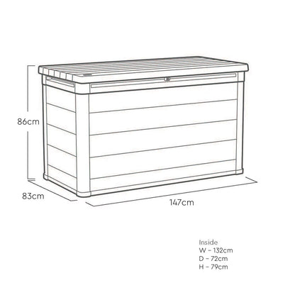 Ashwood Signature 870 Litre (230 Gallon) Outdoor Storage Deck Box