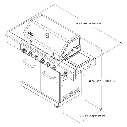 Deluxe 7 Burner Gas Barbecue Grill + Cover
