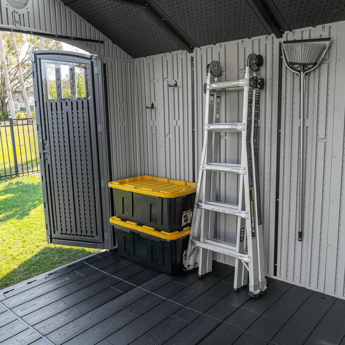 15Ft X 8Ft (4.5 X 2.5M) Dual Entry Outdoor Storage Shed - Model 60410