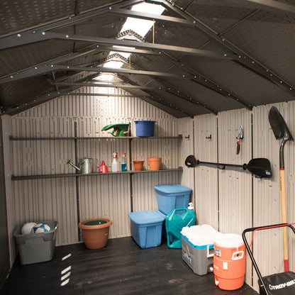 Lifetime 17.5Ft X 8Ft (5.3 X 2.4M) Dual Entry Outdoor Storage Shed - Model 60213