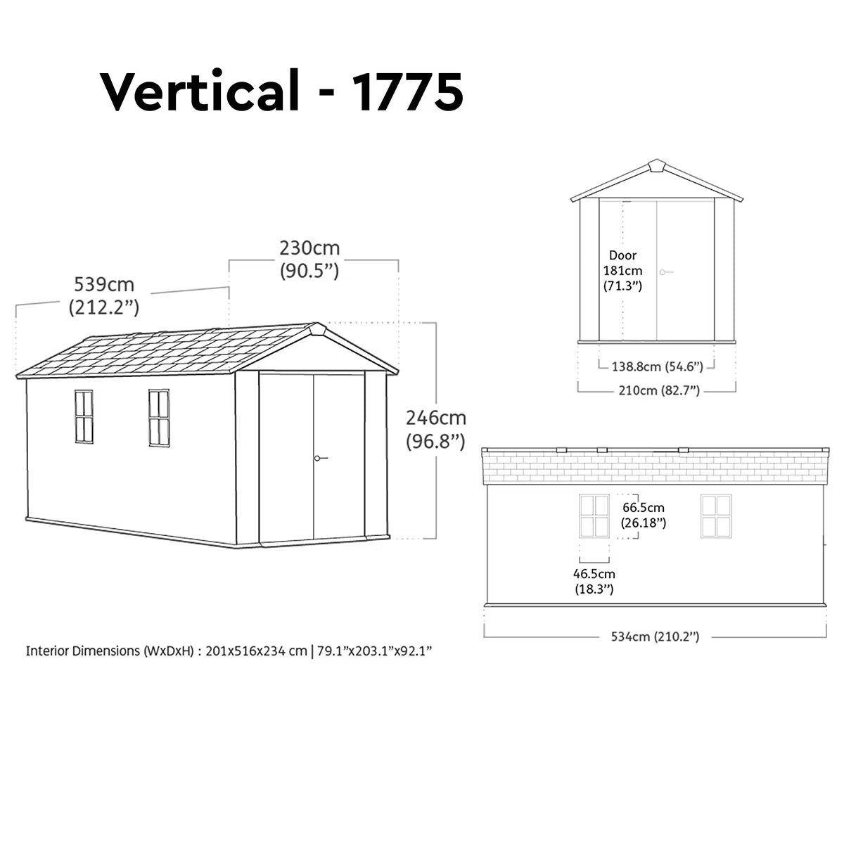 Keter Rosewood 17Ft 6" X 7Ft 5" (5.3 X 2.3M) Storage Shed in 2 Configurations