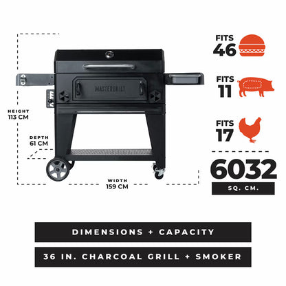 36" (91.4Cm) Charcoal BBQ Barbecue