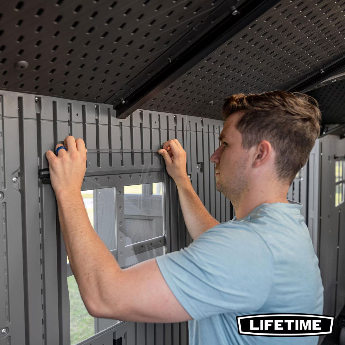 Lifetime 15Ft X 8Ft (4.6 X 2.4M) Dual Entry Storage Shed - Model 60455