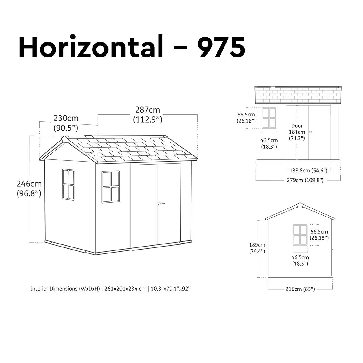 Keter Rosewood 9Ft 5" X 7Ft 6" (2.9 X 2.3M) Storage Shed in 2 Configurations