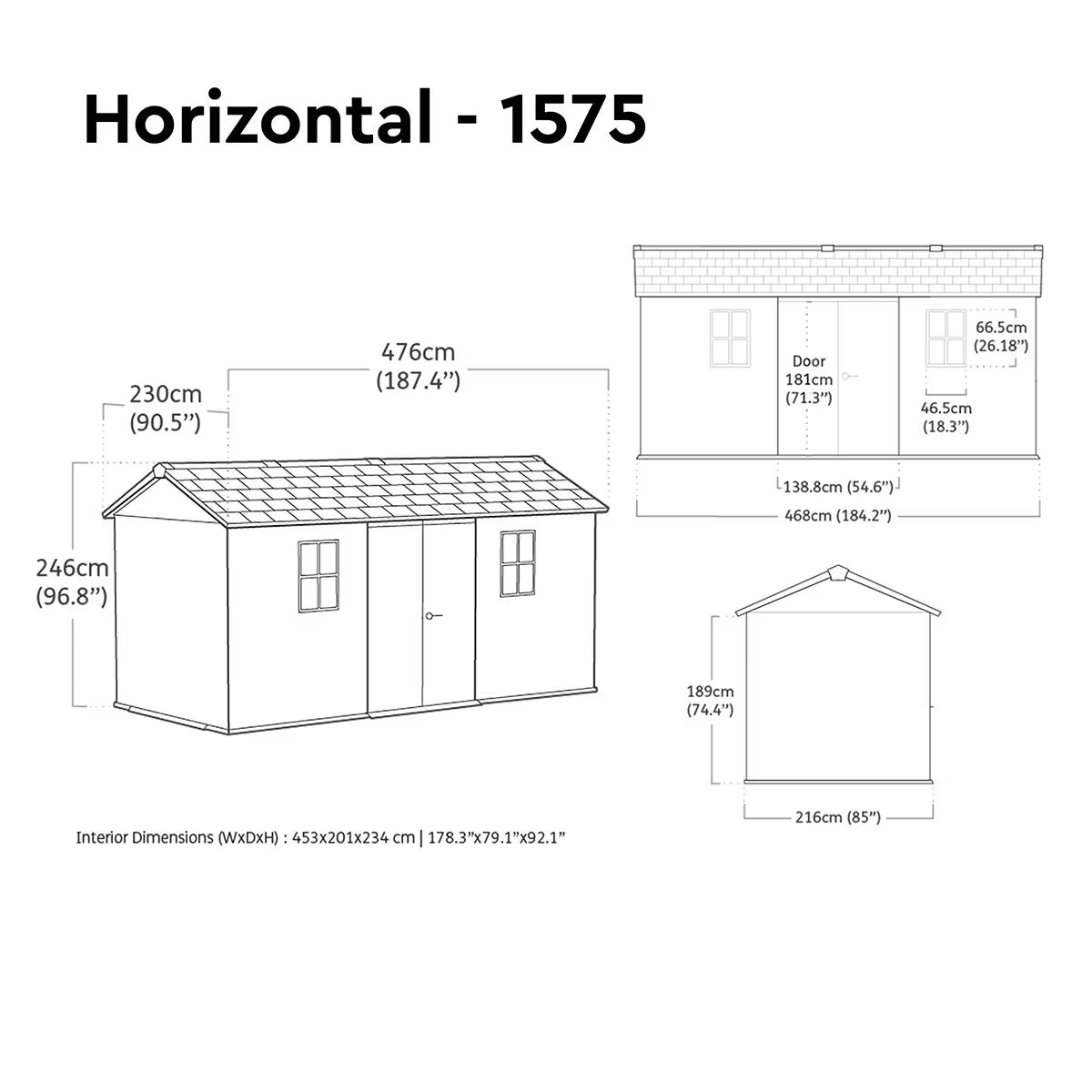 Keter Rosewood 15Ft 6" X 7Ft 6" (4.7 X 2.3M) Storage Shed in 2 Configurations