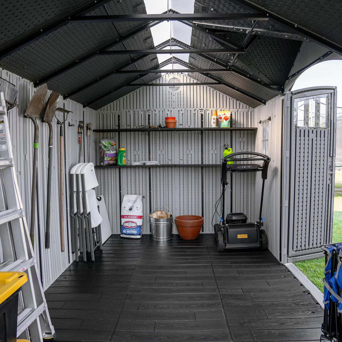 15Ft X 8Ft (4.5 X 2.5M) Dual Entry Outdoor Storage Shed - Model 60410