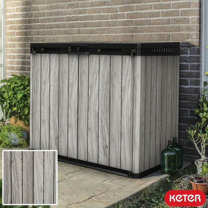 Keter Storm Grey Signature 4Ft 7" X 2Ft 8" (1.4 X 0.82M) 1,150 Litre Horizontal Storage Shed