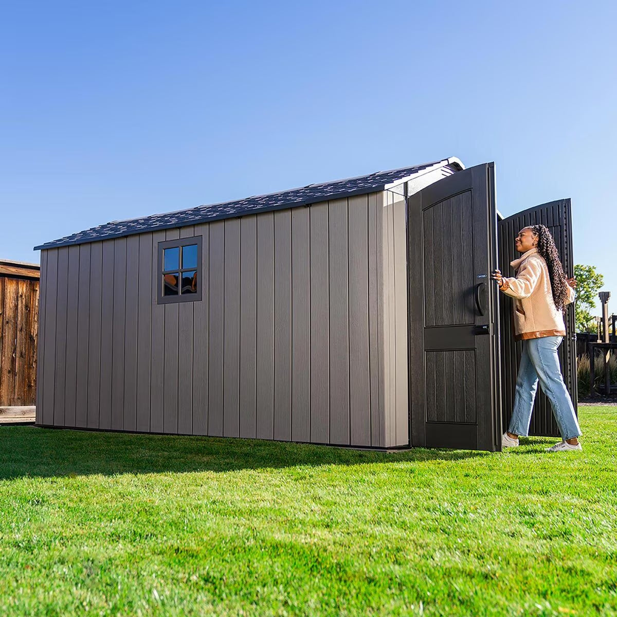 Lifetime 7Ft 1" X 14Ft (2.16 X 4.27M) Storage Shed - Model 60475