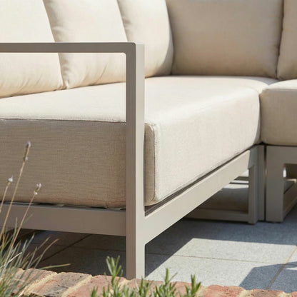 Harbour Lifestyle Havana Corner Patio Set with Reclining Feature in Latte