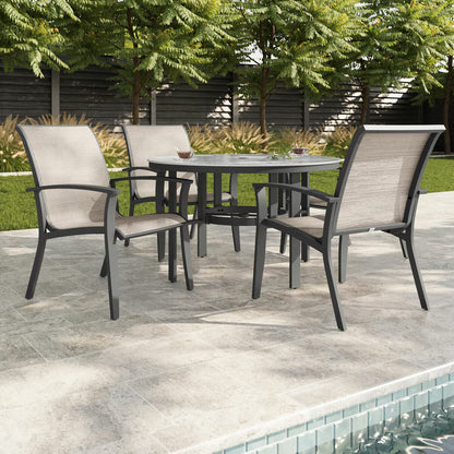 Agio Clearfield 5 Piece Sling Dining Set + Cover