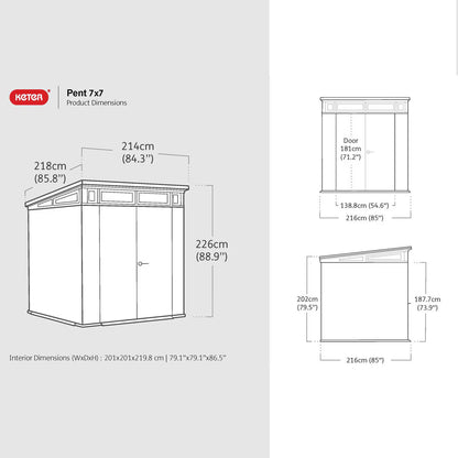 Ashwood Signature 7Ft 1" X 7Ft 1" (2.16 X 2.16M) Storage Shed