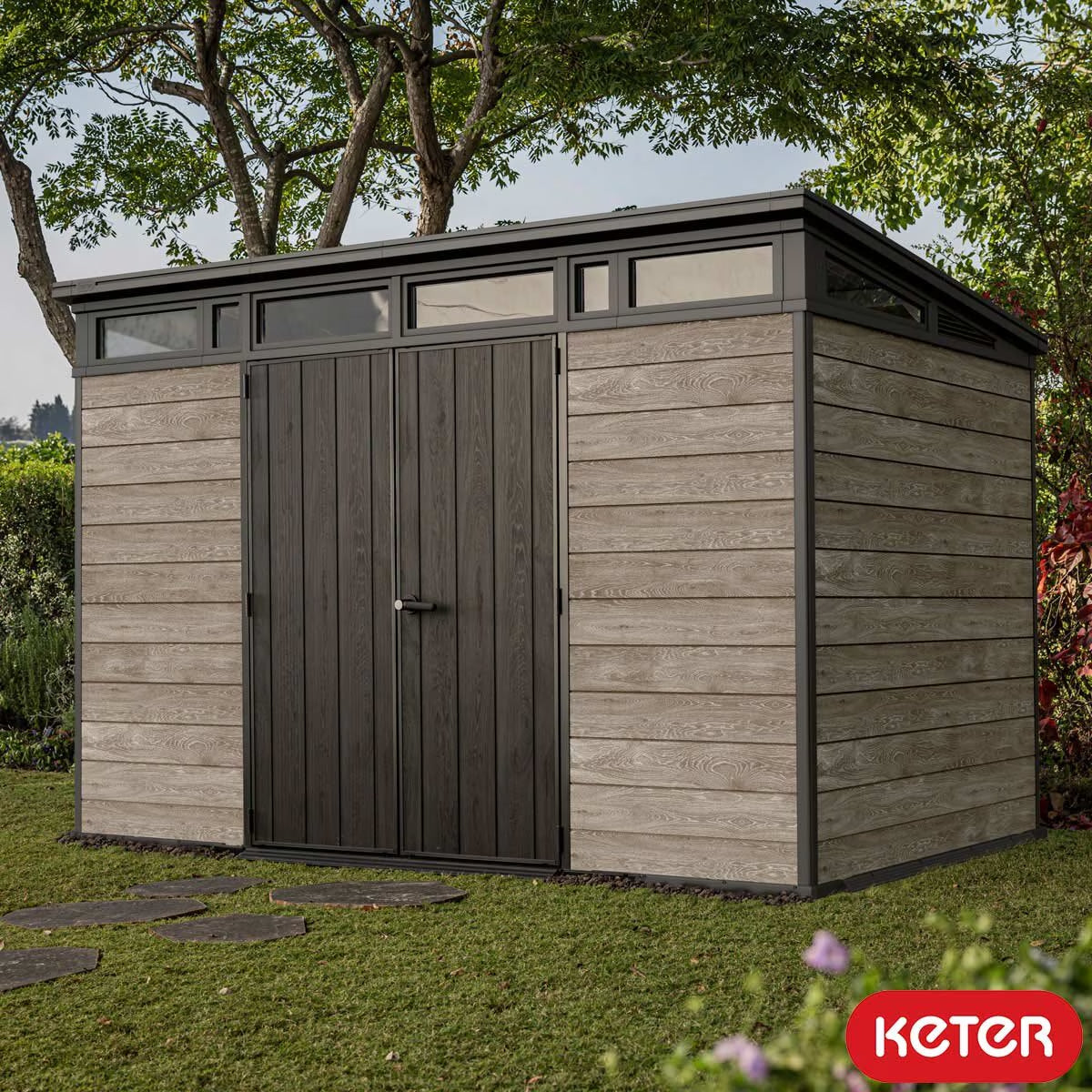 Keter Ashwood Signature 11Ft 2" X 7Ft 2" (3.4 X 2.2M) Storage Shed