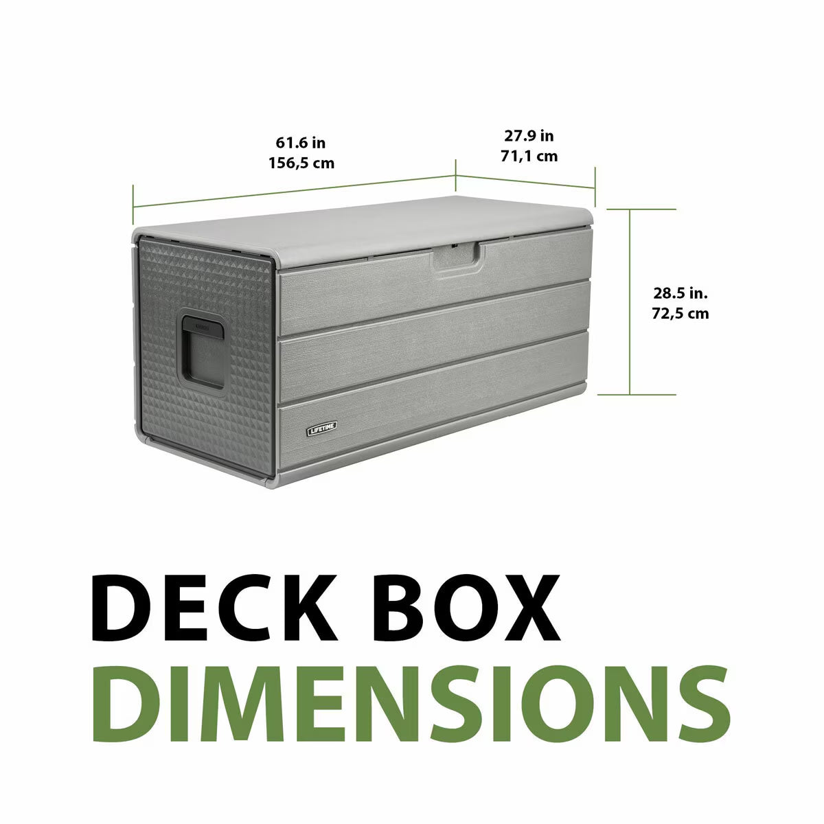 Lifetime 643 Litre (170 Gallon) Outdoor Storage Deck Box - Model 60508U