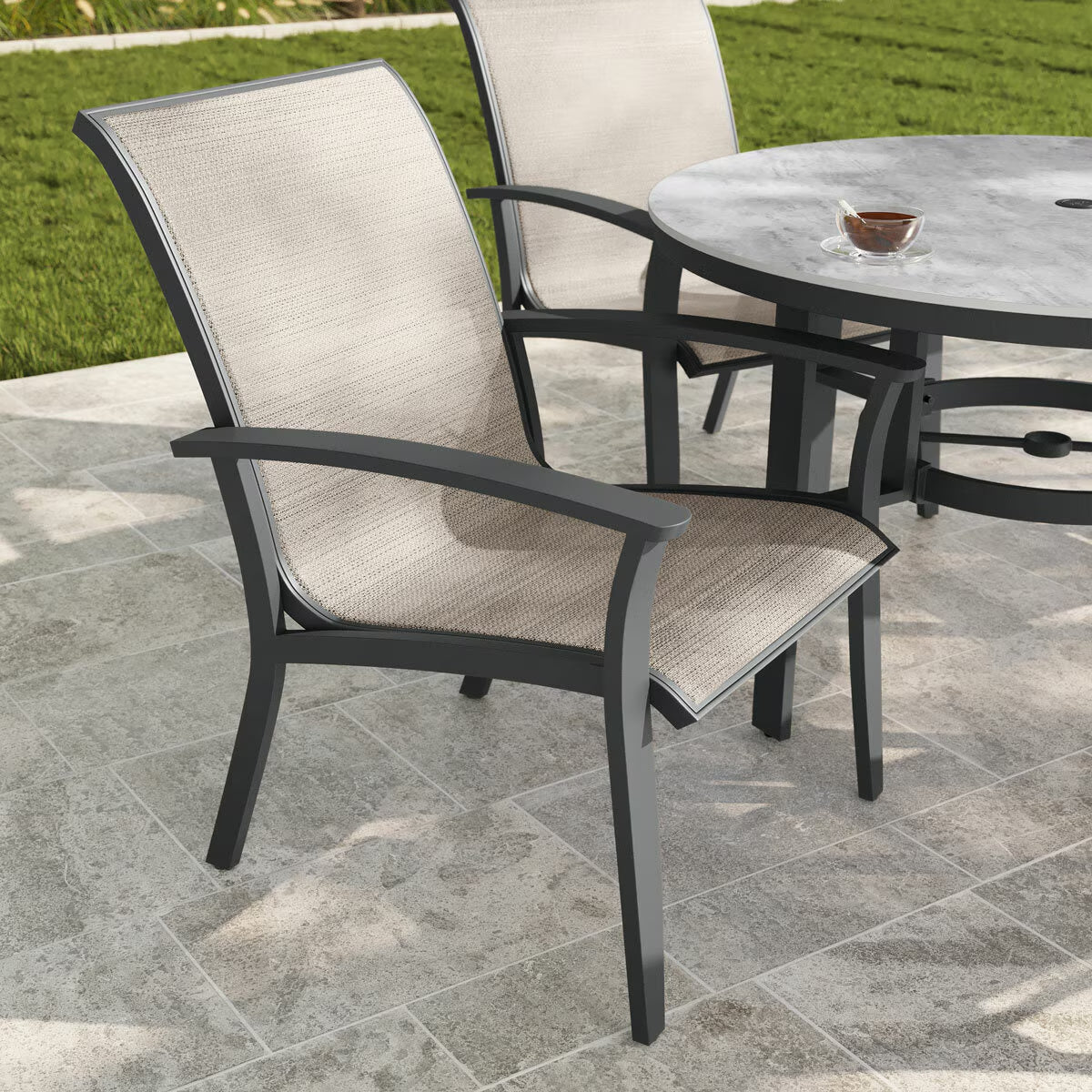 Agio Clearfield 5 Piece Sling Dining Set + Cover