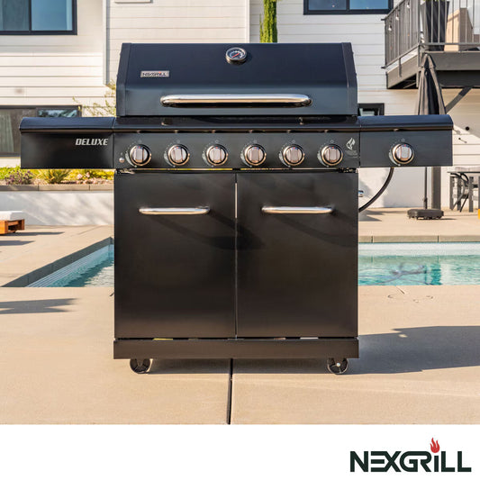 Deluxe 7 Burner Gas Barbecue Grill + Cover