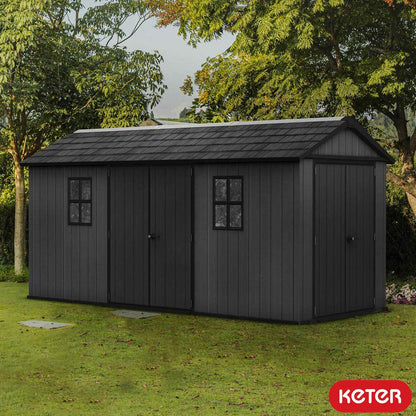Keter Newton plus 15Ft X 7Ft 5" (4.5 X 2.2M) Dual Entry Storage Shed