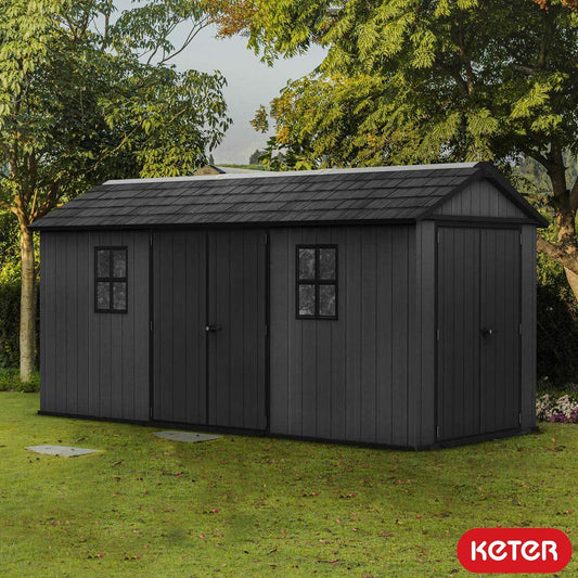Keter Newton plus 15Ft X 7Ft 5" (4.5 X 2.2M) Dual Entry Storage Shed
