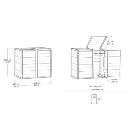 Keter Cortina Hide Away Bin Store